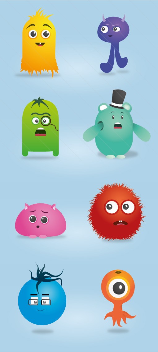 Cute Monsters Vector