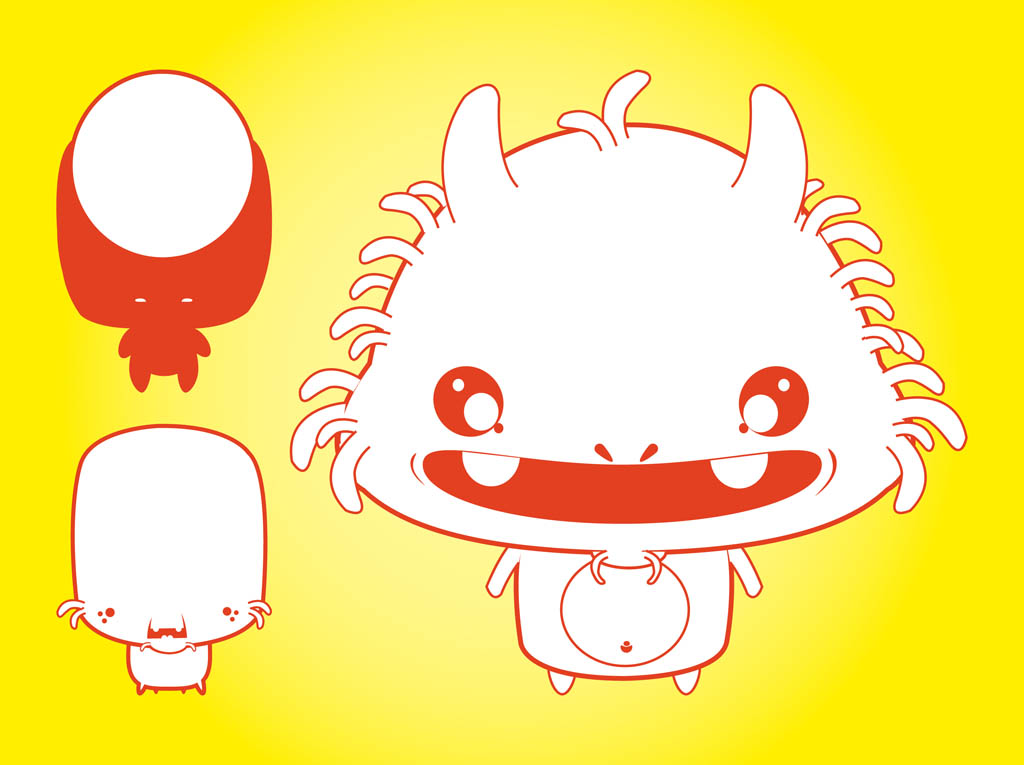 Cute Monsters Vector