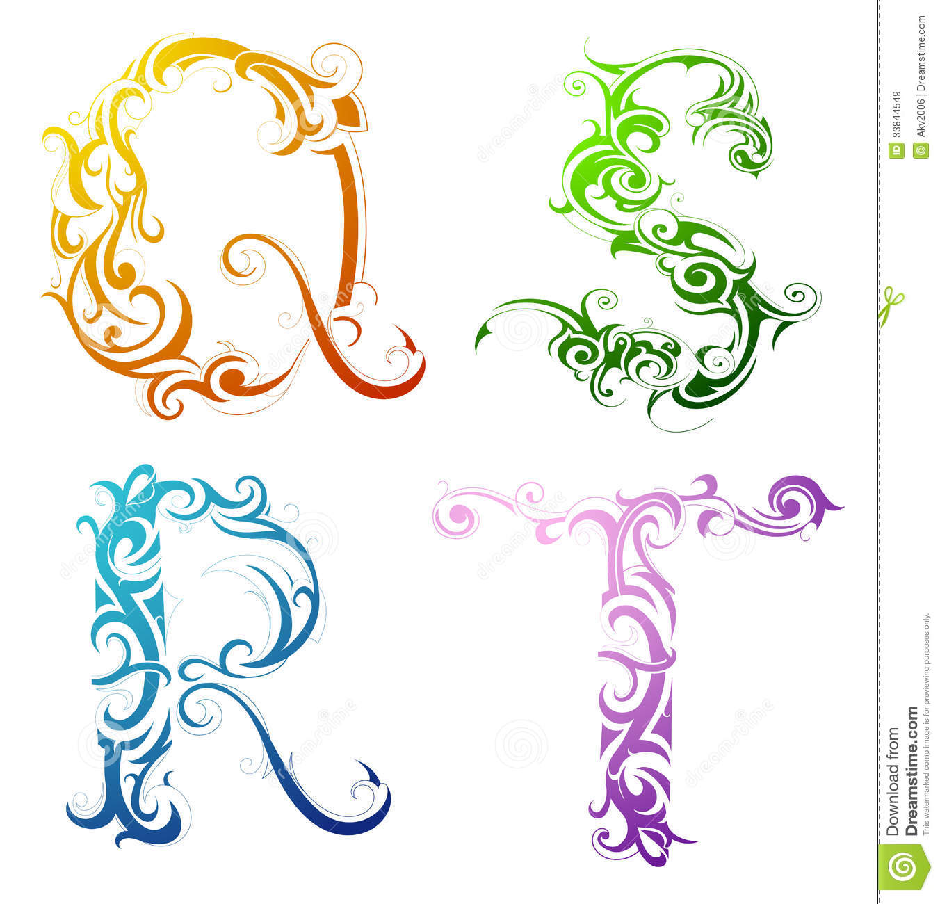 Decorative Letter Fonts Alphabet