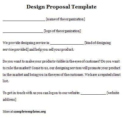 Design Proposal Template Design Proposal Template