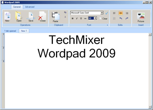 Download Microsoft WordPad Window
