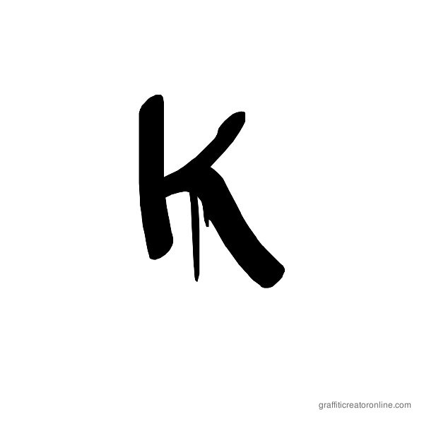 Dripping Graffiti Letter K