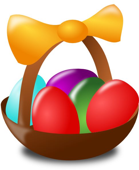 Easter Egg Basket Clip Art