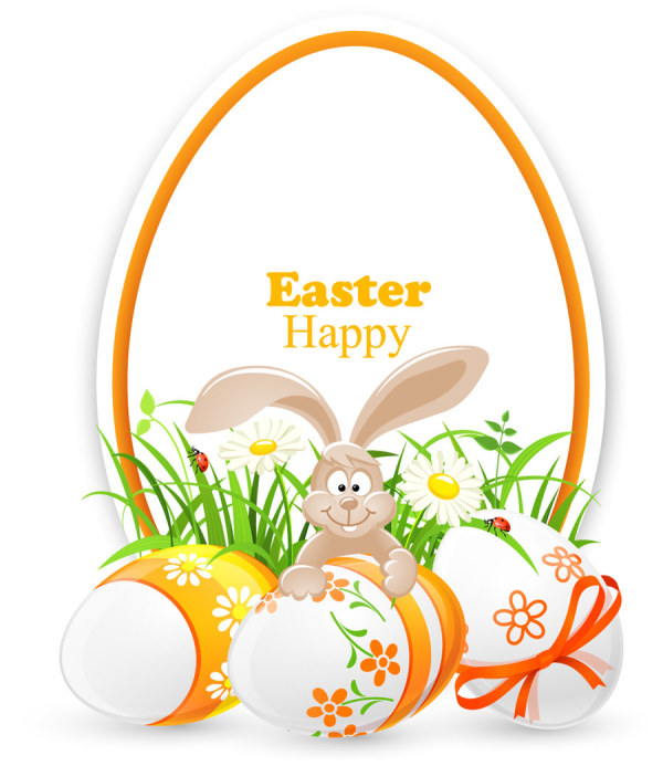 Egg Happy Easter Banner