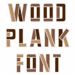 Embroidery Wood Plank Font