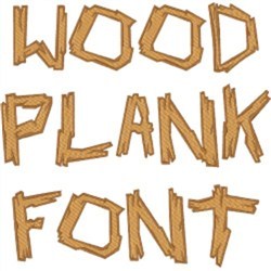 Embroidery Wood Plank Font