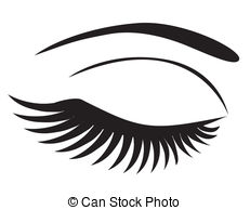 Eye with Eye Lashes Vector Clip Art