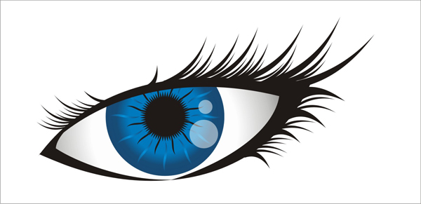 Eyelash Cartoon Eyes Vector