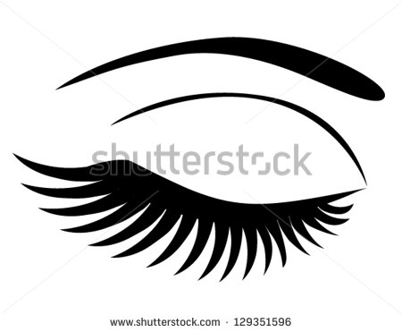 Eyes with Long Eye Lashes Clip Art