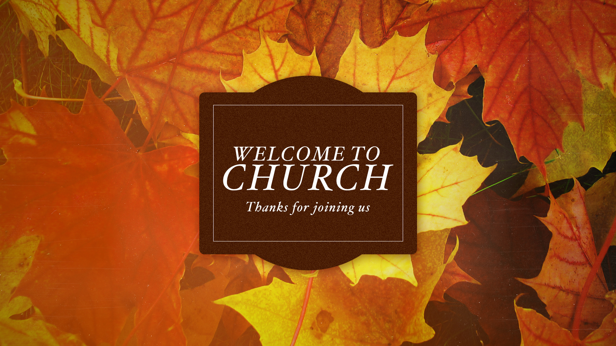 Free church welcome slides