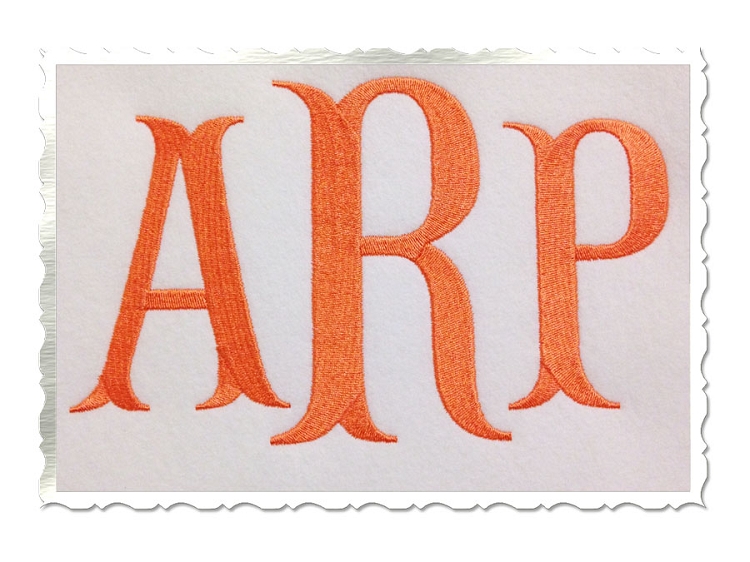 Fishtail Embroidery Font Large Fishtail Embroidery Font Large