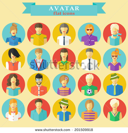 Flat Icons People Avatars