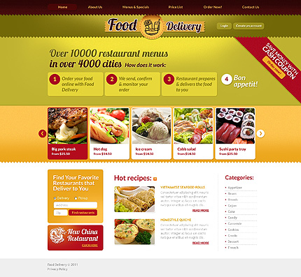 Food Delivery Website Template Food Delivery Website Template