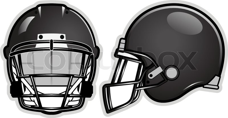 Football Helmet Front Vector