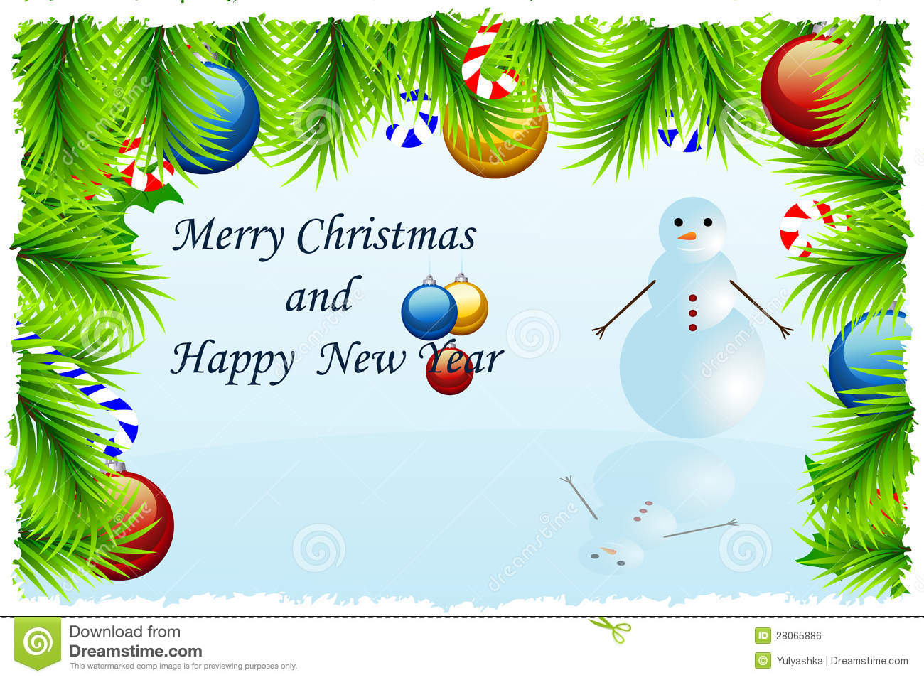 Christmas Greeting Card Free Template