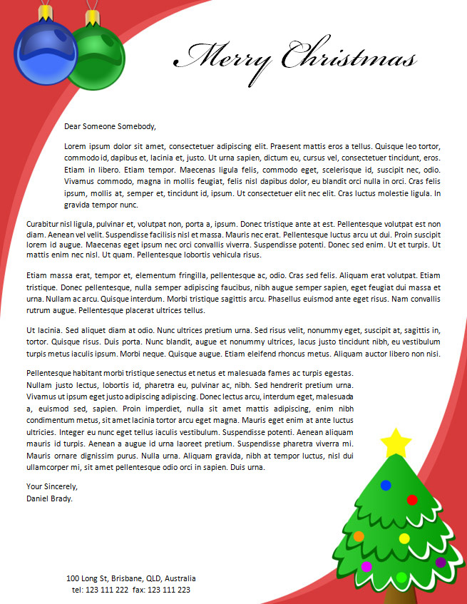 Free Christmas Letterhead Templates Free Christmas Letterhead Templates