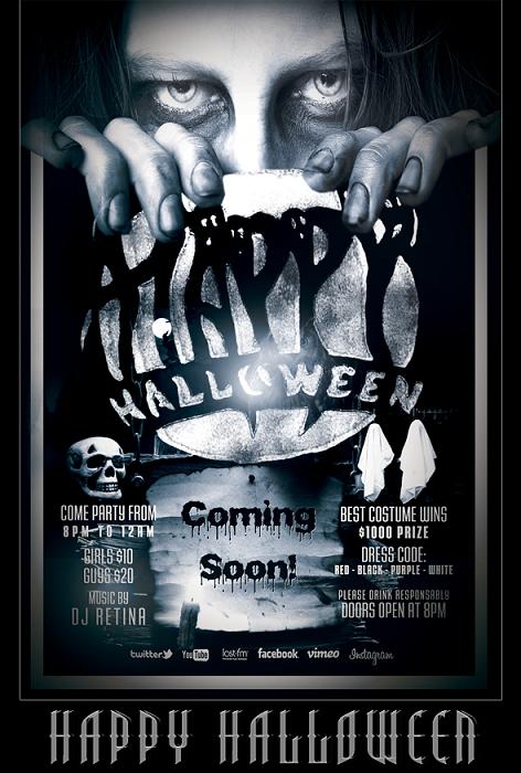 15 Free Halloween PSD Flyer Template Images