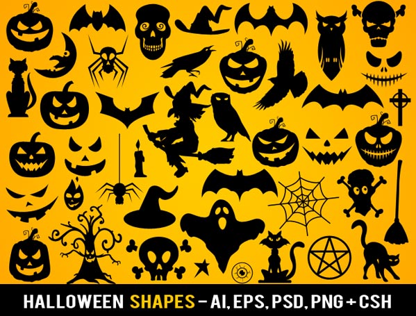 Free Photoshop Halloween Shapes