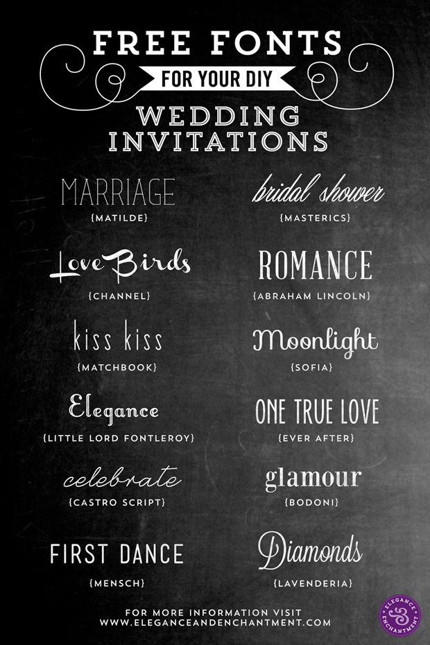 Free Wedding Invitation Fonts