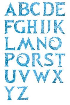 17 Frozen Letters Font Images