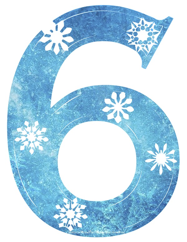 Frozen Font Number 6