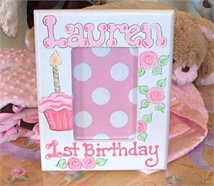 Girl First Birthday Frame