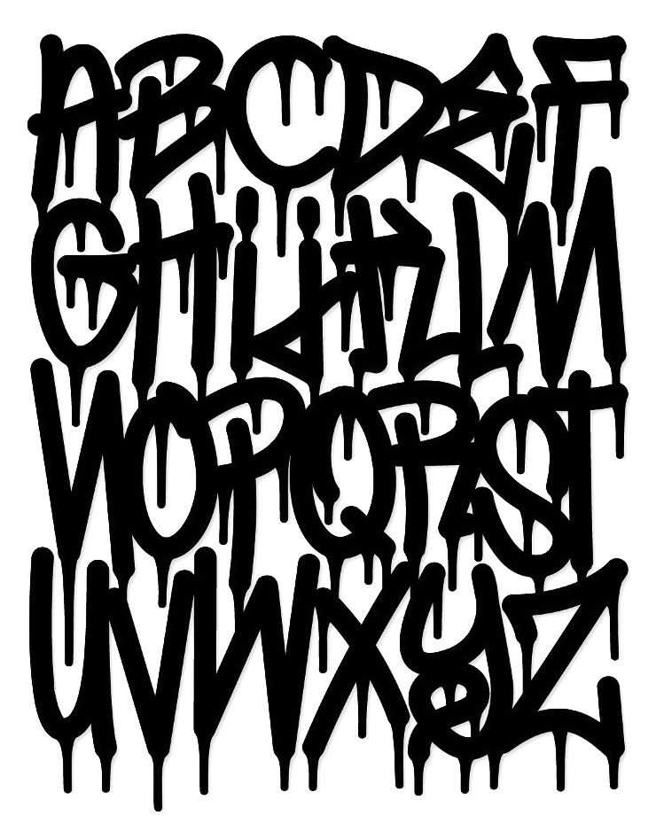 Graffiti Dripping Letter Font