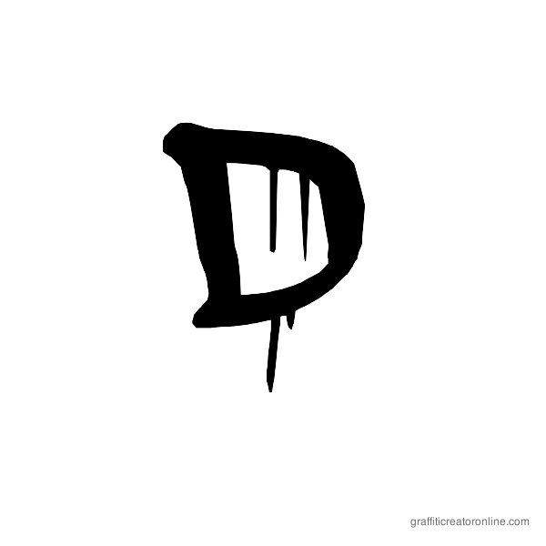 Graffiti Letter D