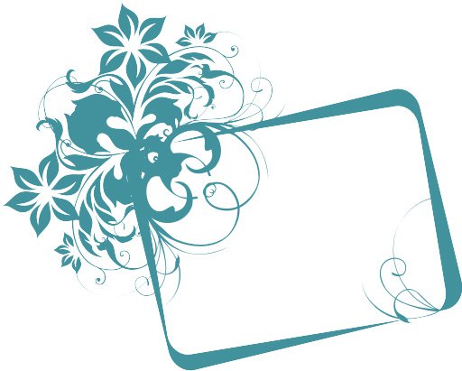 Graphic Design Flower Vector Frame