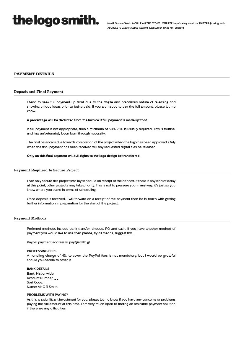 Graphic Design Proposal Template Graphic Design Proposal Template