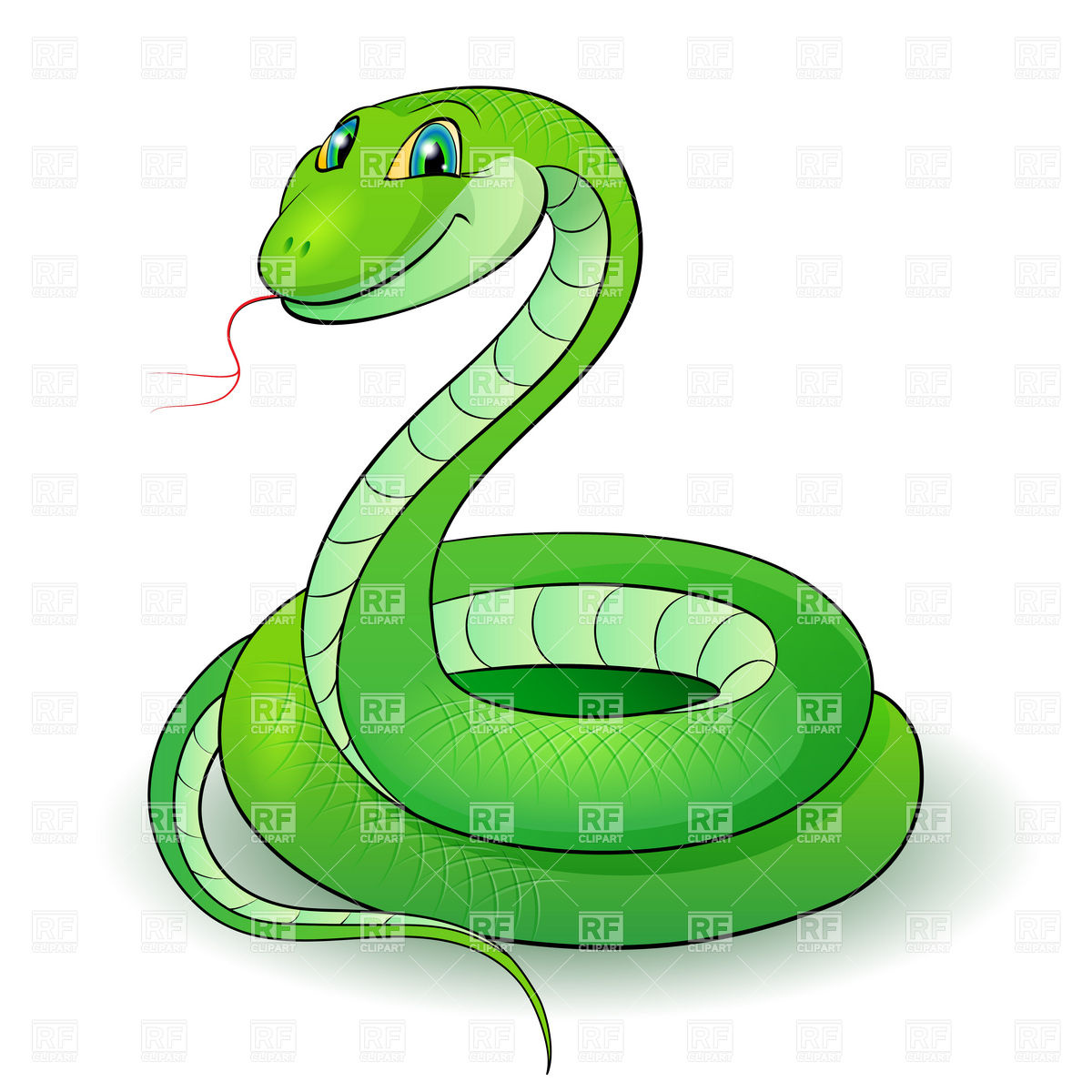 Green Snake Cartoon