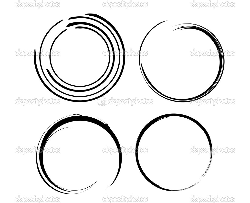 Grunge Circle Vector Brushes Illustrator