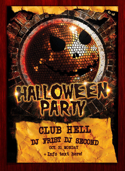 Halloween Party Flyer PSD Template