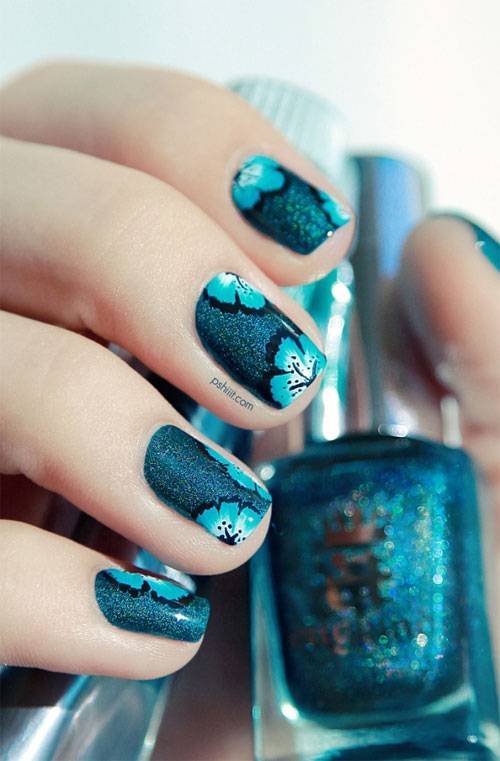 Hawaiian Flower Nails Hawaiian Flower Nails