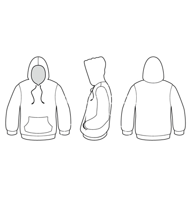 Hooded Sweatshirt Template Vector