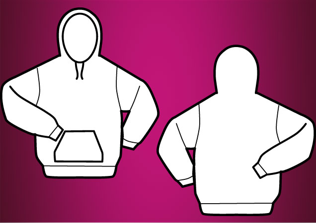 Hoodie T-Shirt Template Vector