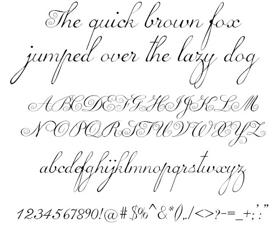 Images of Different Types of Writing Styles Fonts