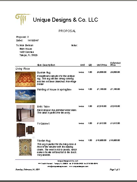Interior Design Proposal Template Interior Design Proposal Template