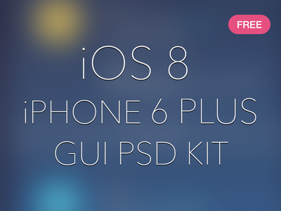 iOS 8 iPhone 6 GUI PSD