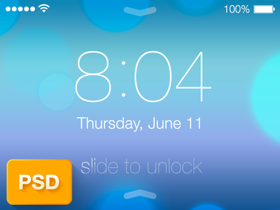 iPhone iOS 7 Lock Screen