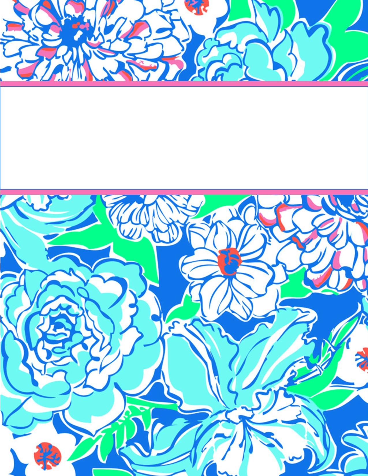 Lilly Pulitzer Binder Cover Templates Lilly Pulitzer Binder Cover Templates
