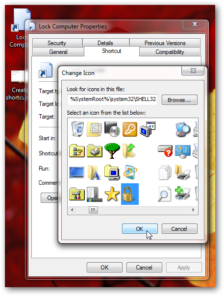 Lock Icons On Desktop Windows 7