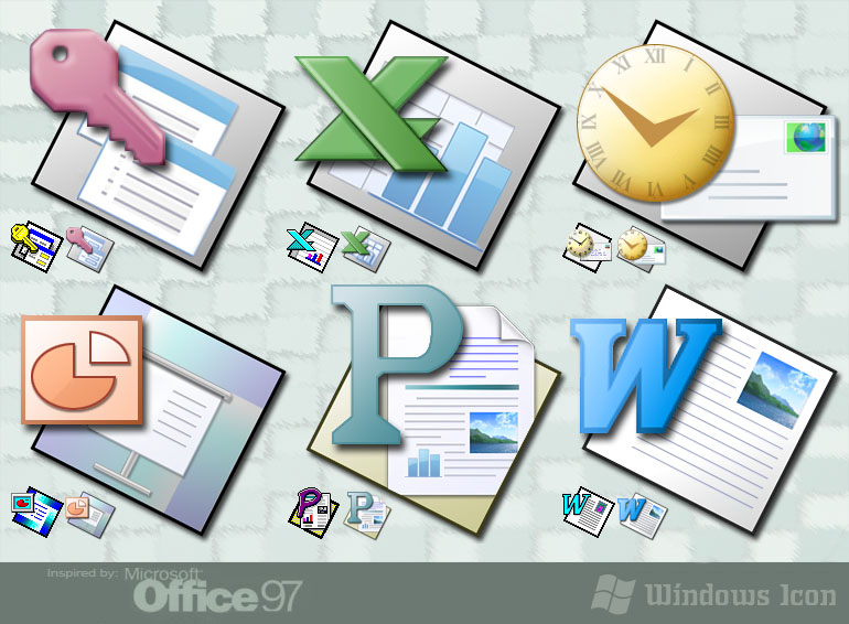 Microsoft Office 97 Icons Microsoft Office 97 Icons