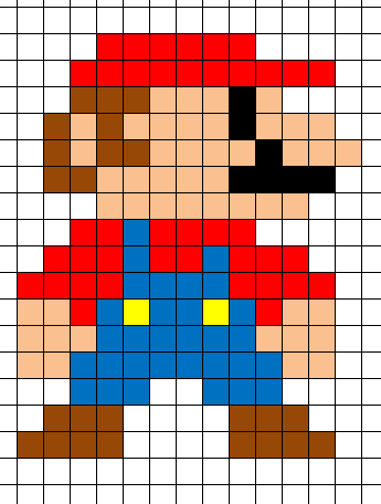Minecraft Easy Pixel Art Mario