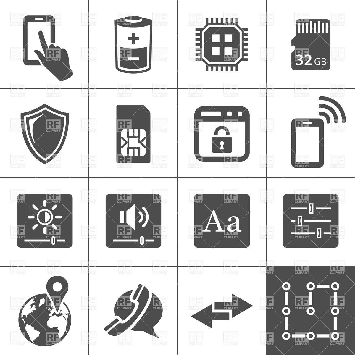 16 Phone And Tablet Icon Vector Images