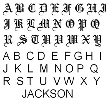 Old English Type Fonts