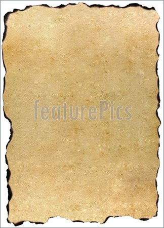 Old Parchment Paper with Burnt Edges