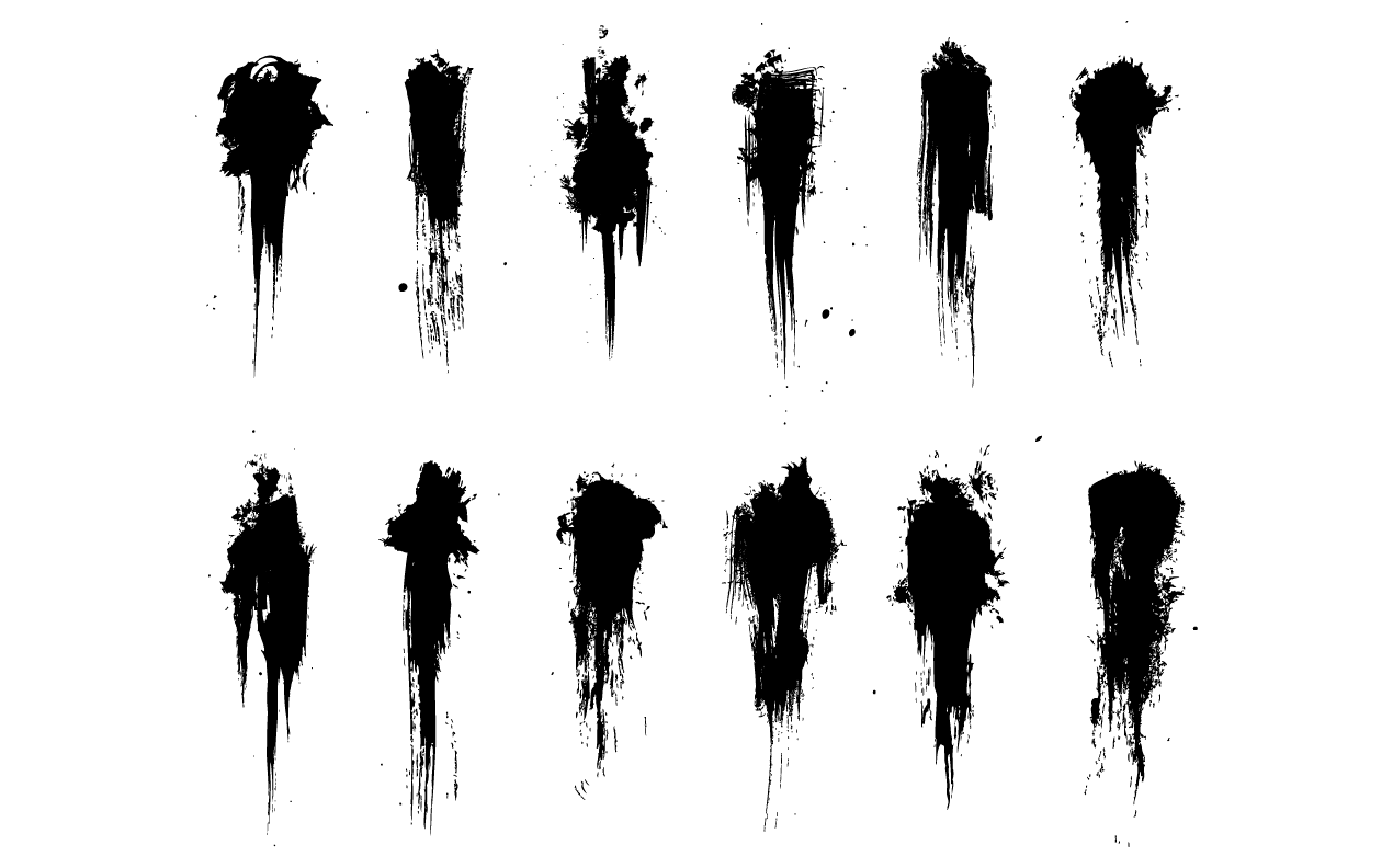 9 Vector Grunge Brushes Images