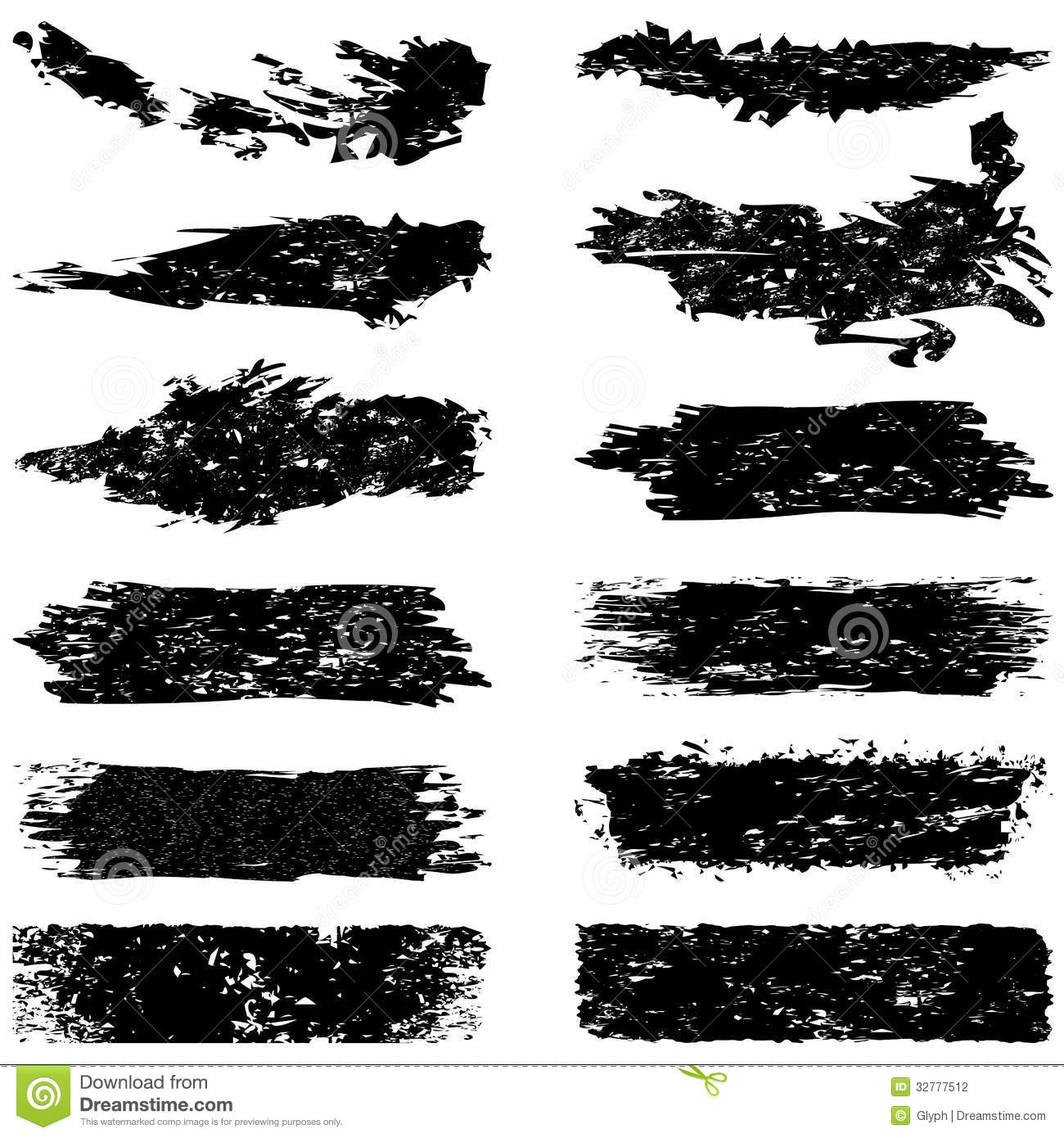 Paint Brush Strokes Vector