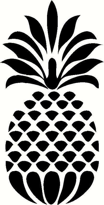 Pineapple Die Cut Vinyl Decal PV733 for Windows